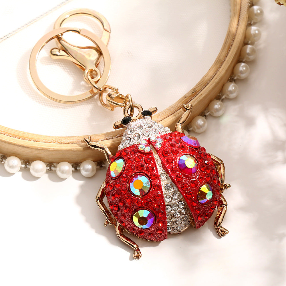 Wholesale Diamond Beetle Alloy Keychains